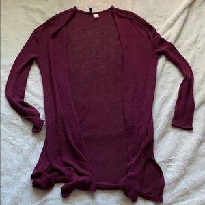 Maroon Knit Cardigan (Small)